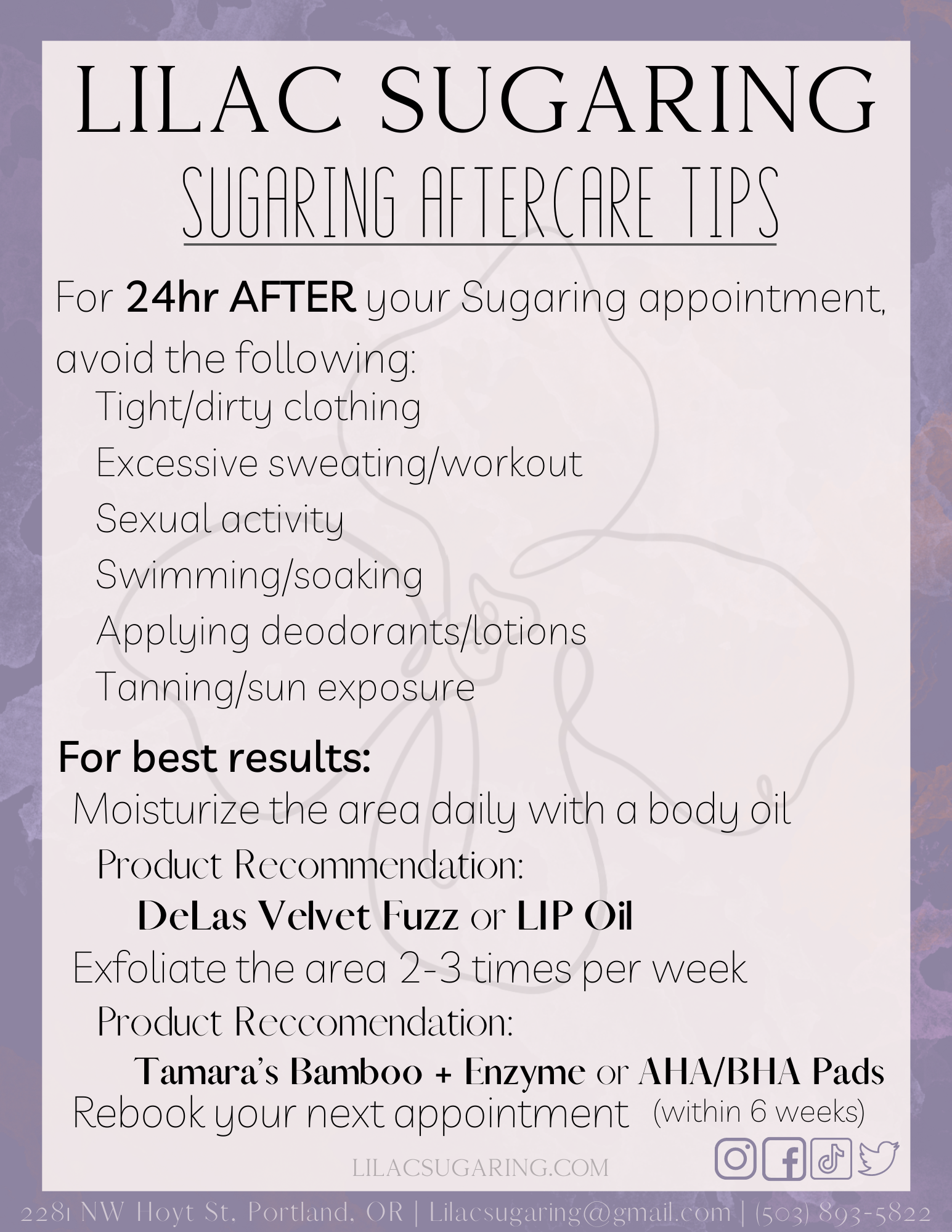 Sugaring aftercare